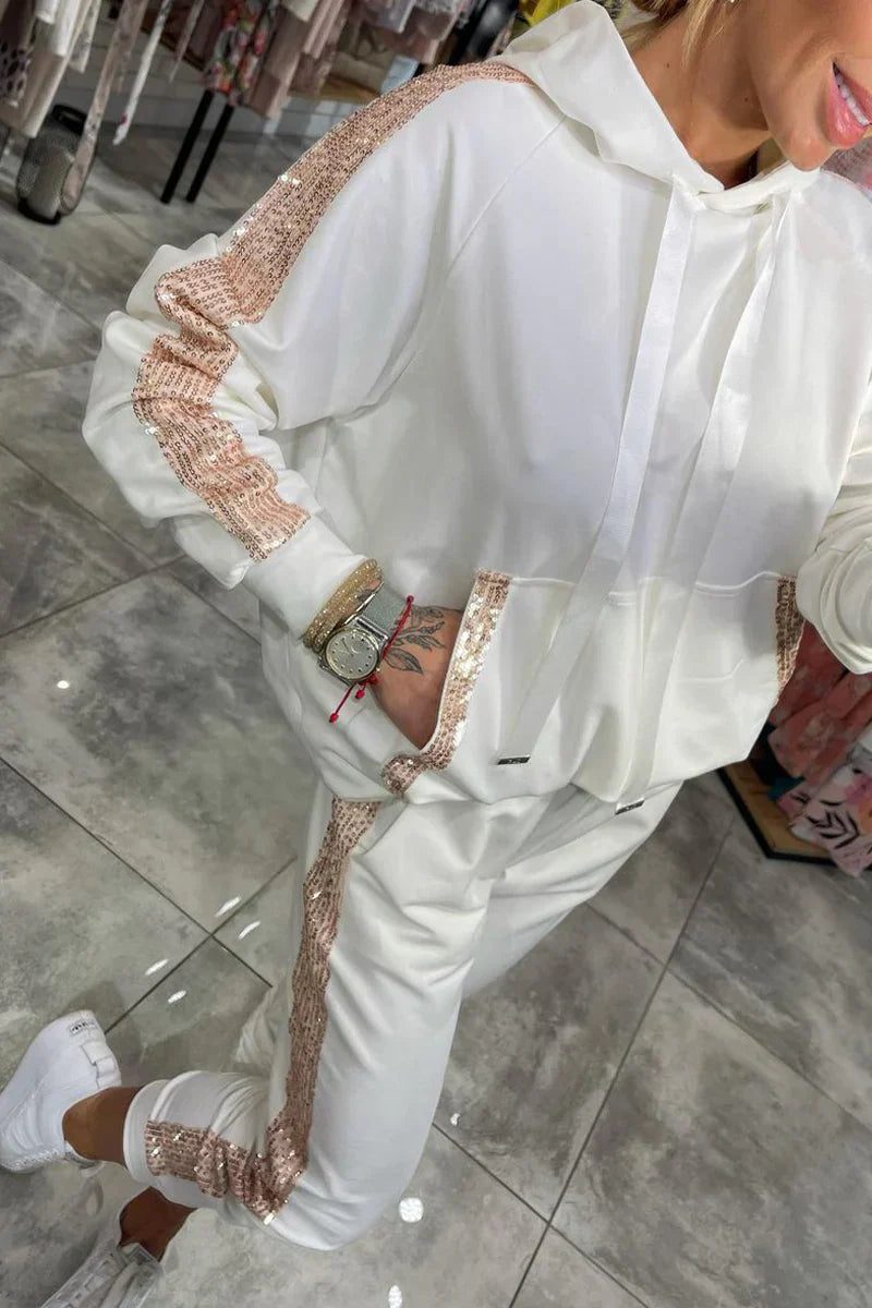 🌷New for autumn✨Women’s Drawstring Hooded Tops & Pants 2-Piece Set