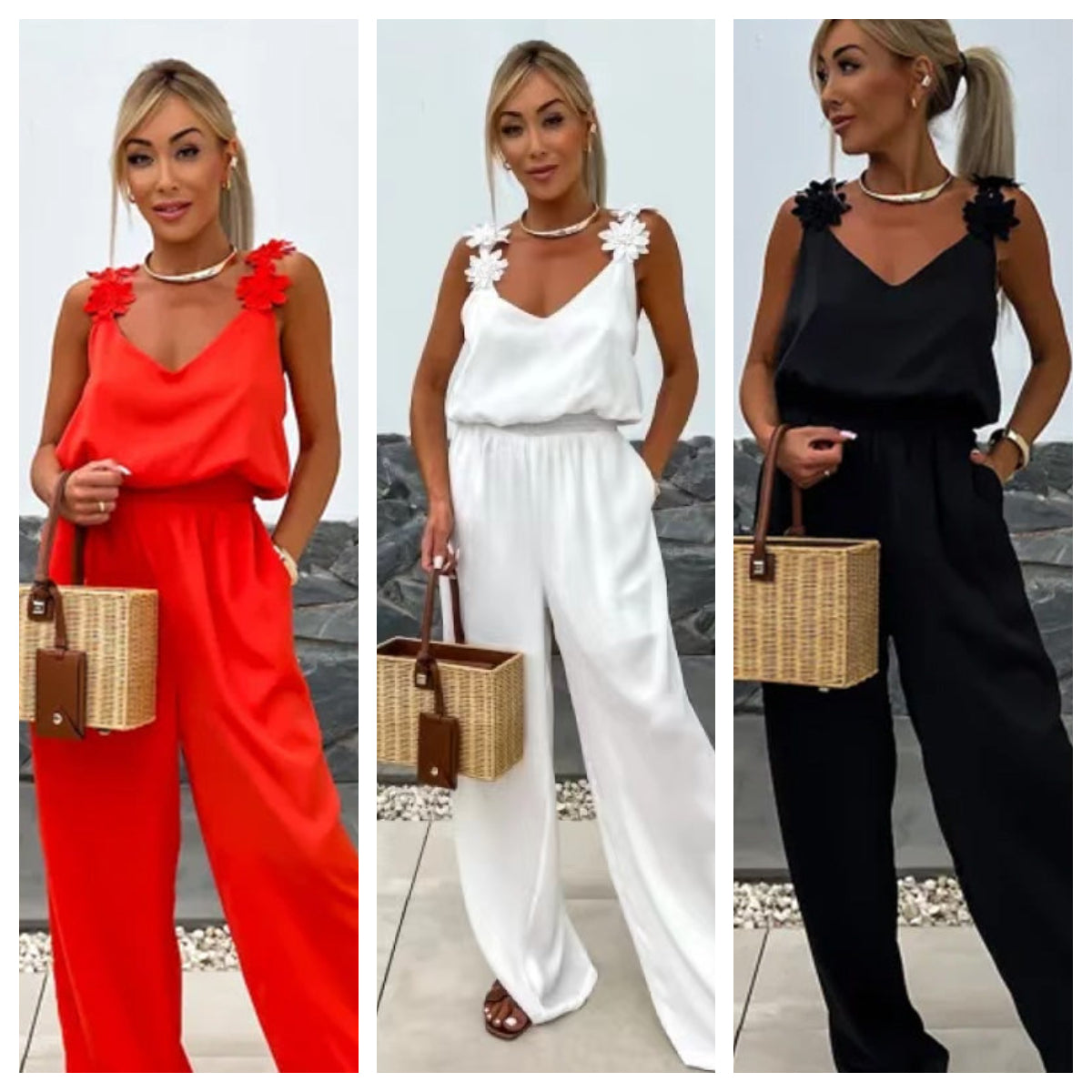 💕Limited Sale 50% OFF💕Women's Sleeveless Wide Leg Jumpsuit