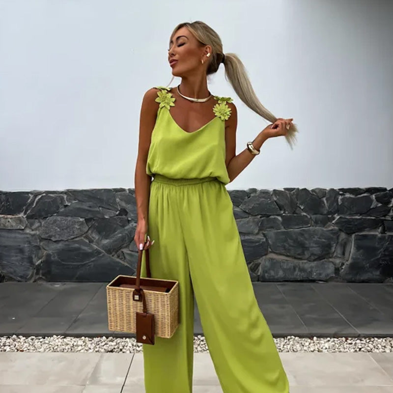 💕Limited Sale 50% OFF💕Women's Sleeveless Wide Leg Jumpsuit