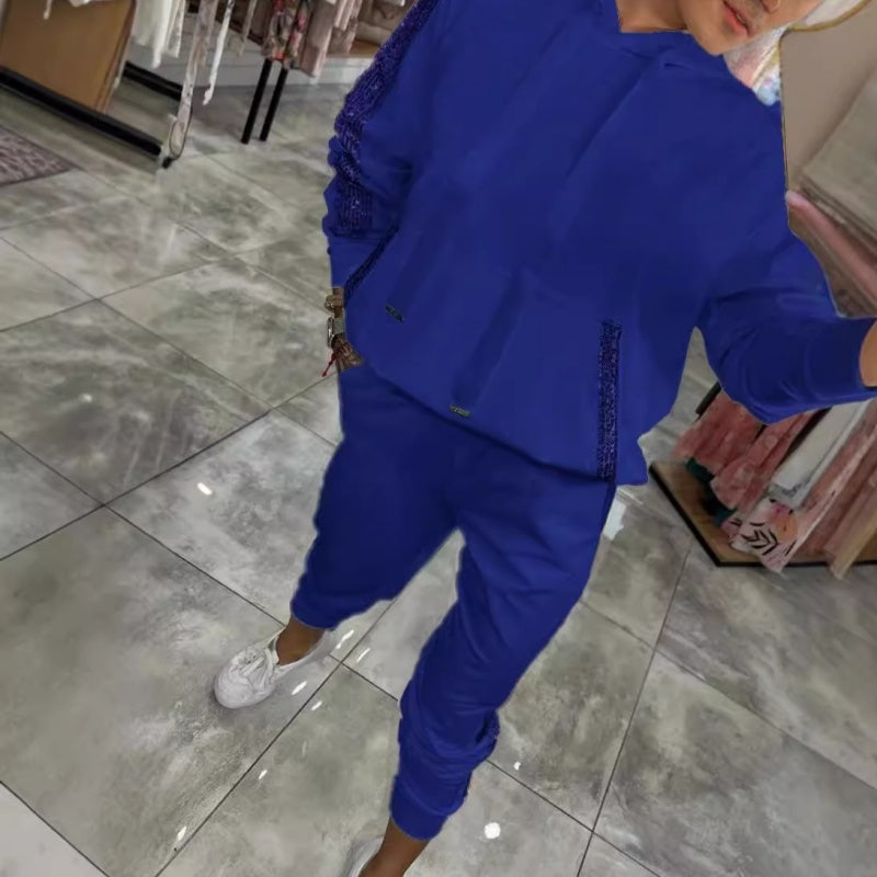 🌷New for autumn✨Women’s Drawstring Hooded Tops & Pants 2-Piece Set