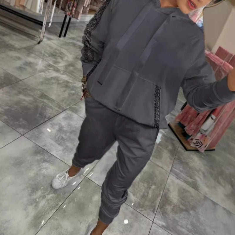 🌷New for autumn✨Women’s Drawstring Hooded Tops & Pants 2-Piece Set