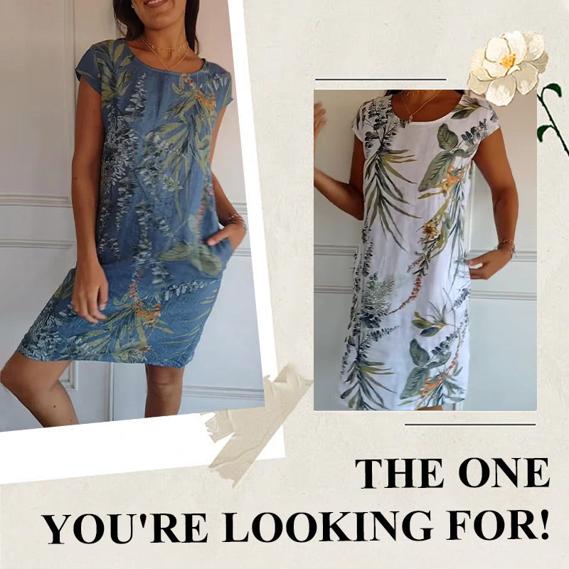 🔥2025 New products🌸 Casual Printed Dress with Pockets