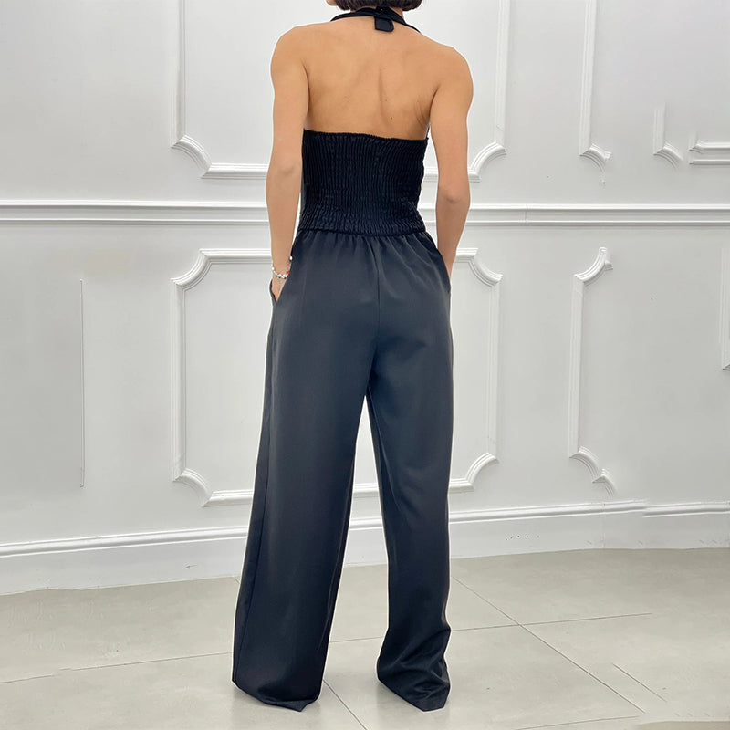 ⏳Limited Time 50% Off💥Women's Sleeveless Button-Front Jumpsuit