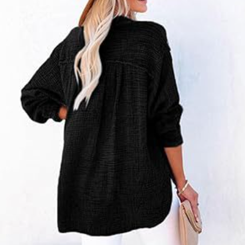 💖Limited Sale 49% OFF💖Women’s Casual Gauze Button Neck Long Sleeve Blouse
