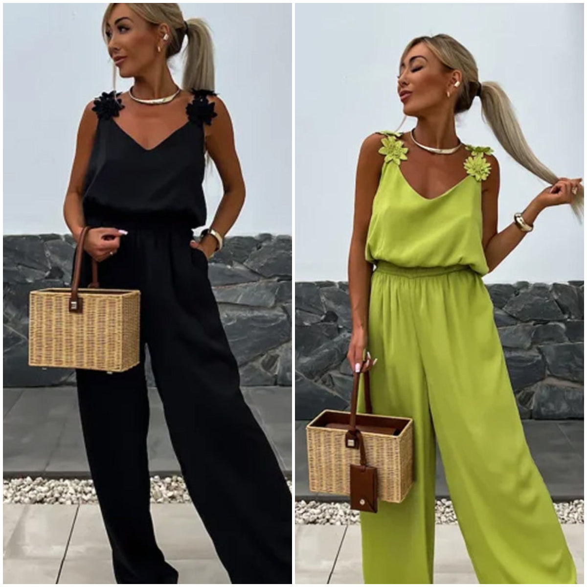 💕Limited Sale 50% OFF💕Women's Sleeveless Wide Leg Jumpsuit