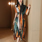 🎉New Product Launch💐– Printed Belt Silk Dress