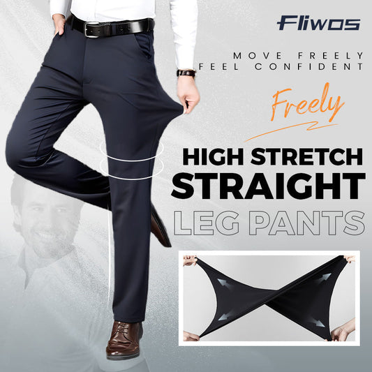 Fliwos Slimastrouser-Men's High Stretch Classic Pants