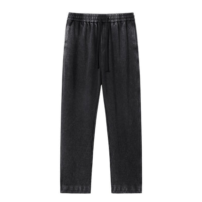 Men’s Acid-Wash Cotton Sweatpants – Relaxed Fit