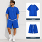 Men's Waffle Knit T-Shirt & Shorts Set 👕🩳 Cosy Texture, Cool Vibe – Your Go-To for Laid-Back Days ✨
