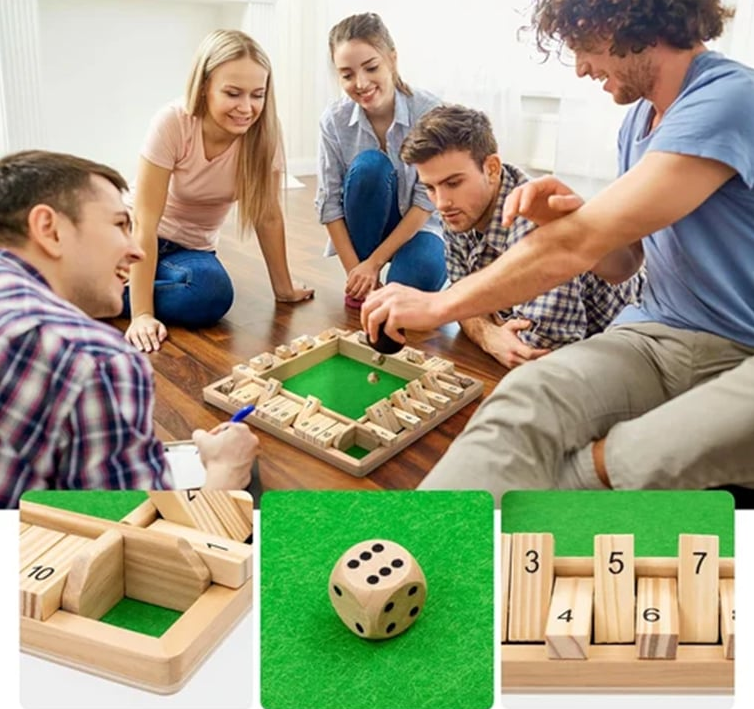 🔥FUN FAMILY GAMES - Shut The Box Board Game 🎲