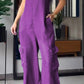 ✨️💙HOT SALE 49% OFF✨️💙Thin Denim Cargo Pocket V-neck Jumpsuit