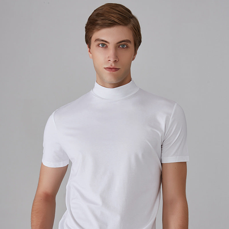 🎁2024 New Year Hot Sale🎁Men 's High Neck Slim Fit T-shirt-BUY 4 GET FREE SHIPPING