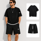 Men's Waffle Knit T-Shirt & Shorts Set 👕🩳 Cosy Texture, Cool Vibe – Your Go-To for Laid-Back Days ✨