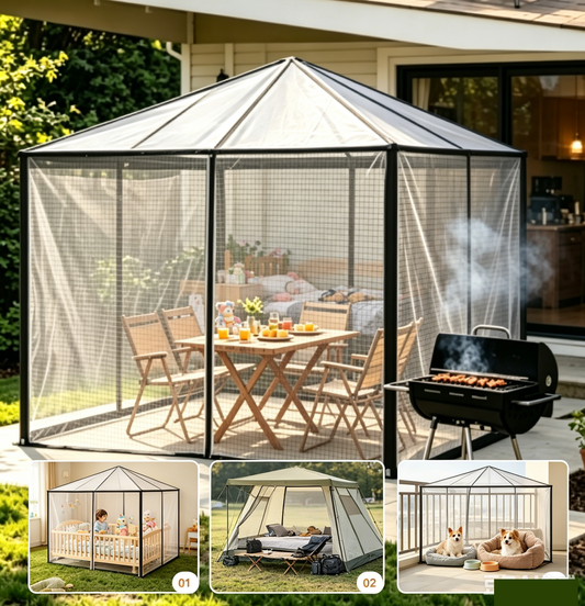 🔥HOT SALE  50%OFF🔥Garage Door Insect Screen 🚗🦟 – Double Car Fit, Tight PE Mesh, Tool-Free Install, Chemical-Free Bug Protection, Foldable Storage