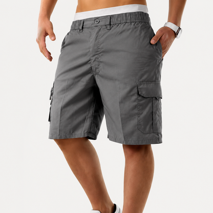 📢📢50% OFF !! ⏰Men's Cargo Shorts – Elastic Waist, Multi-Pocket, Durable