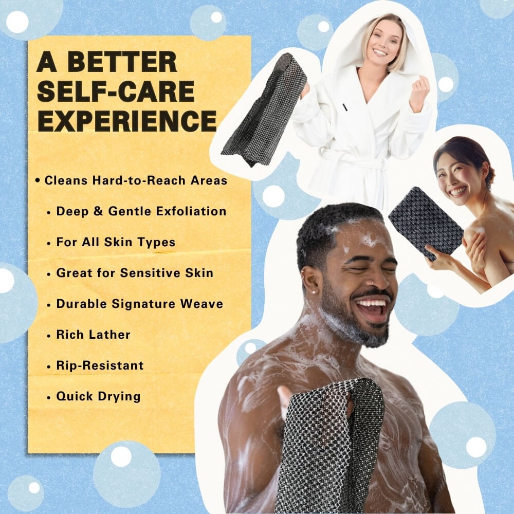 Last day promotion 49% off🧼Exfoliating Antibacterial Shower Towel🚿