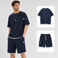 Men's Waffle Knit T-Shirt & Shorts Set 👕🩳 Cosy Texture, Cool Vibe – Your Go-To for Laid-Back Days ✨