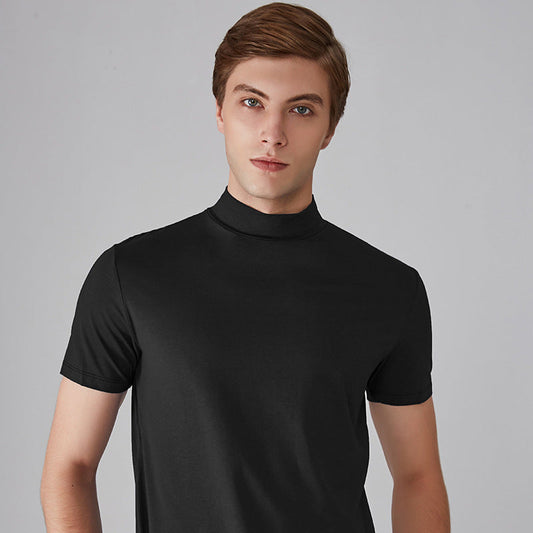 🎁2024 New Year Hot Sale🎁Men 's High Neck Slim Fit T-shirt-BUY 4 GET FREE SHIPPING