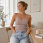 ✨ 50% OFF TODAY! 🧺 Women's Slim-Fit Padded Tank Top ✨ Built-In Support, Flattering Fit & All-Day Comfort