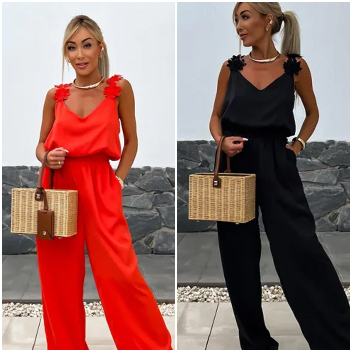 💕Limited Sale 50% OFF💕Women's Sleeveless Wide Leg Jumpsuit