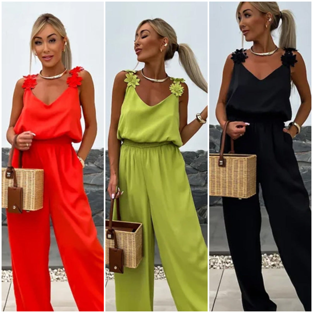 💕Limited Sale 50% OFF💕Women's Sleeveless Wide Leg Jumpsuit