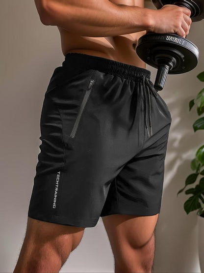 💥HOT SALE 62% OFF💥Men's Letter Print Drawstring Waist Shorts