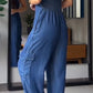 ✨️💙HOT SALE 49% OFF✨️💙Thin Denim Cargo Pocket V-neck Jumpsuit