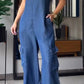 ✨️💙HOT SALE 49% OFF✨️💙Thin Denim Cargo Pocket V-neck Jumpsuit