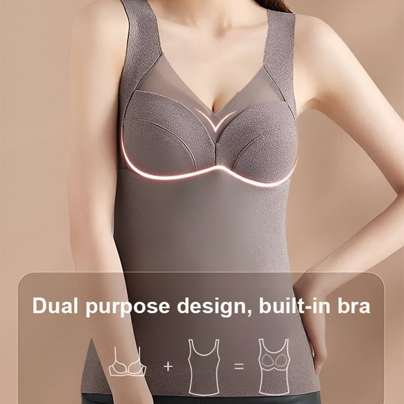 🔥✨[Best Gift for Her] 3D One-Piece Thermal Undershirt with Built-in Bra