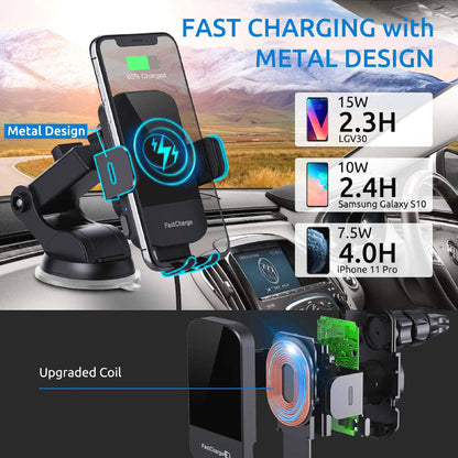 🔥Last Day Promotion 49% OFF🔥 Auto-Clamping 15W Fast Charging Wireless Car Charger