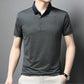 Men’s Casual Ice Silk Lapel T-shirt