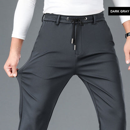 Men’s Stretch Ice Silk Casual Straight-leg Pants