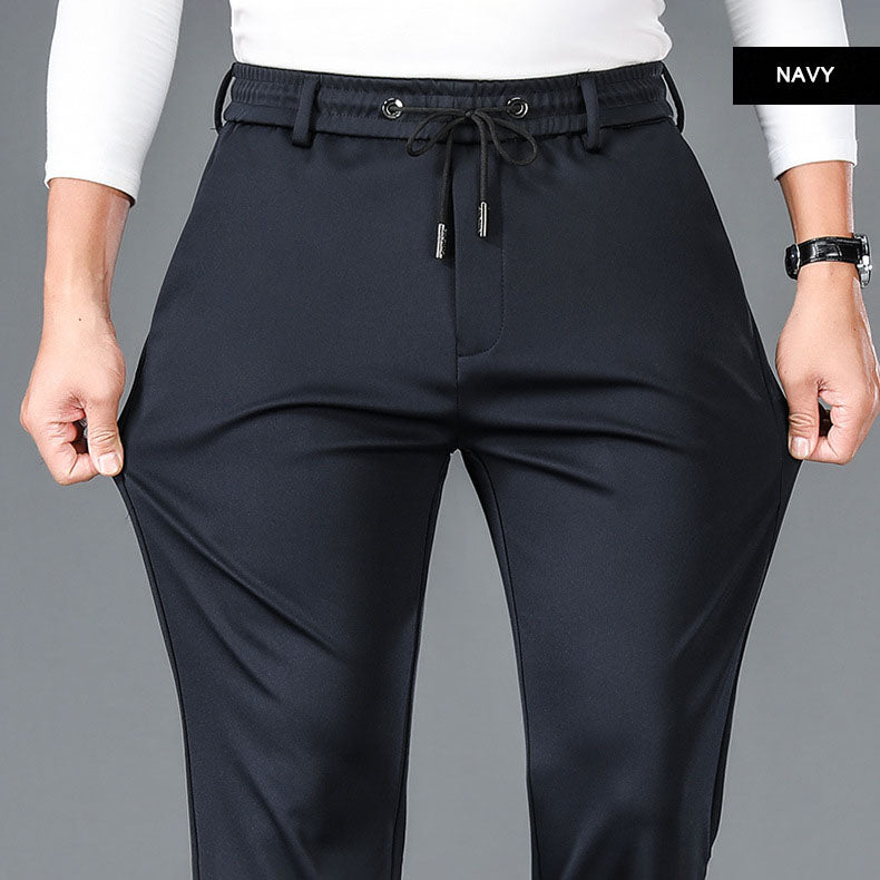 Men’s Stretch Ice Silk Casual Straight-leg Pants