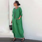 Cotton and Linen Patchwork Long Dress
