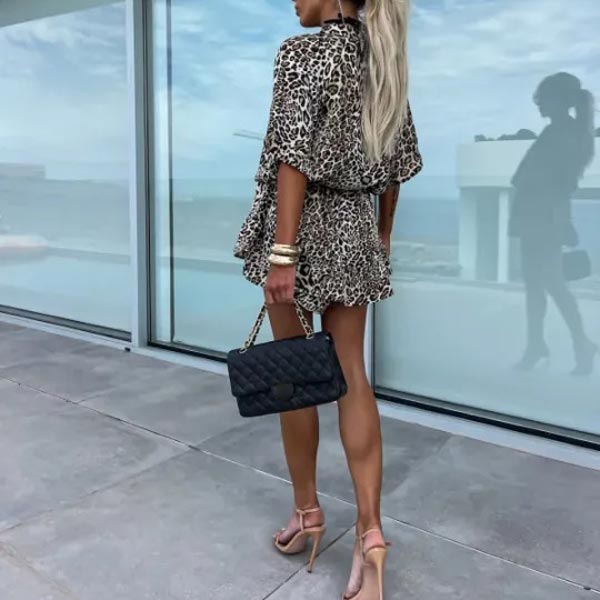 🌷Women's Leopard Print Fashion Jumpsuit Shorts