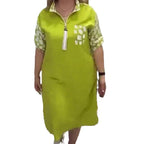 Women's Patchwork Knee-length Dress-Free shipping