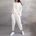 🔥Summer Sale🔥Round-Neck Long-Sleeved Top ＆ Pants 2-Piece Set