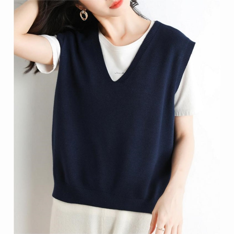 Women's Ultra-Soft V-Neck Knit Vest