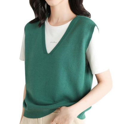 Women's Ultra-Soft V-Neck Knit Vest