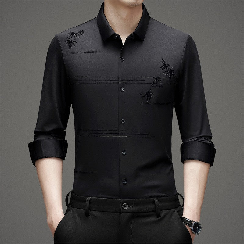 Men's Casual Trendy Printed Long Sleeve Shirt