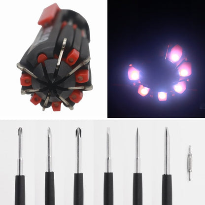 8-in-1 screwdriver with LED torch