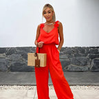 💕Limited Sale 50% OFF💕Women's Sleeveless Wide Leg Jumpsuit