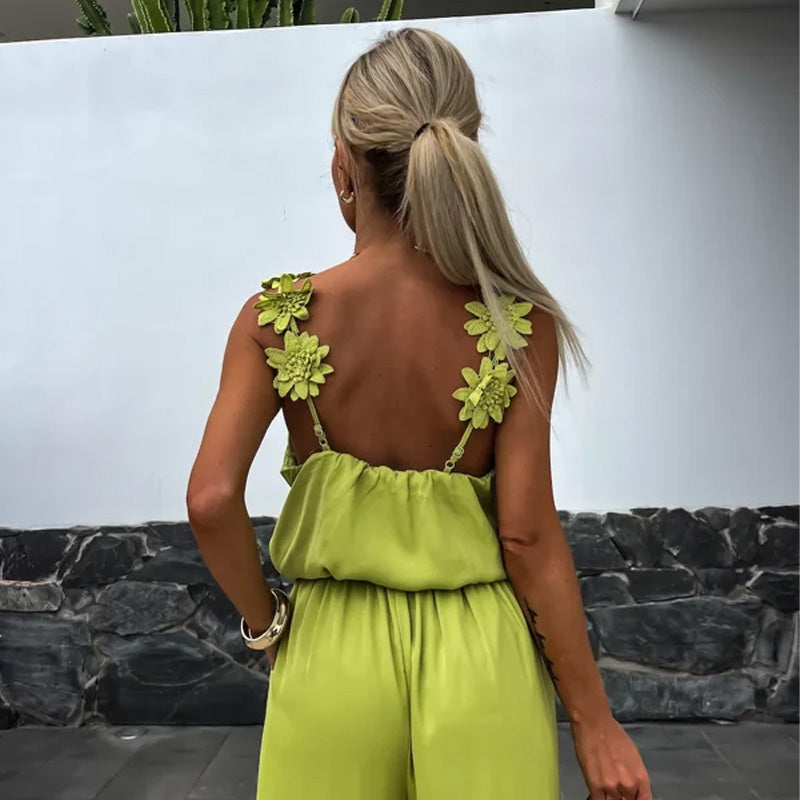 💕Limited Sale 50% OFF💕Women's Sleeveless Wide Leg Jumpsuit
