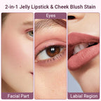 💕Hot Sale 💕2-in-1 Jelly Lipstick & Cheek Blush Stain
