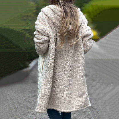 50% Off🔥 Women's Cozy Quilted Sherpa Coat with Hood