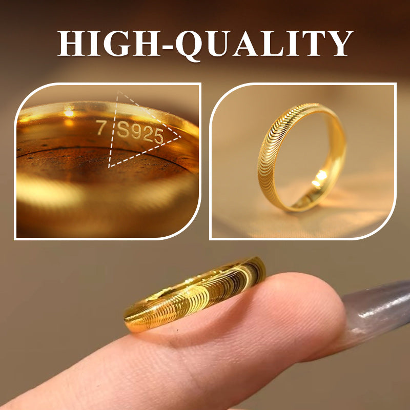 Women's Fashion Golden Textured Ring