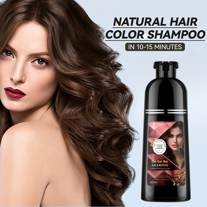 Herbal Extract Instant Hair Color Shampoo for Men & Women