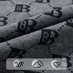 Men's Casual Print Open Front Coats