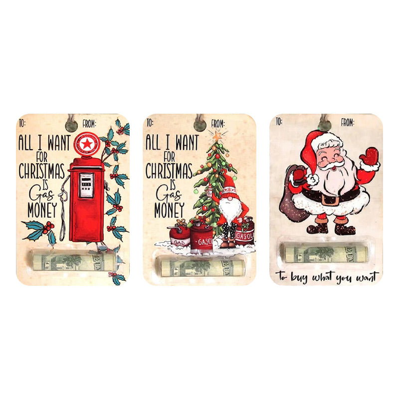 Christmas Cards Money Holder Ornament for Cash Gifts