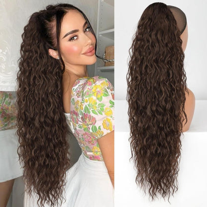 💜 LAST DAY PROMOTION - 50%OFF💜Curly Wavy Frizzy Hair Extension with Ponytail